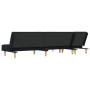 Sofá cama en forma de L tela negro 255x140x70 cm de , Sofás - Ref: Foro24-3157237, Precio: 377,75 €, Descuento: %