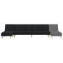 Sofá cama en forma de L tela negro 255x140x70 cm de , Sofás - Ref: Foro24-3157237, Precio: 377,75 €, Descuento: %