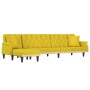 Sofá cama en forma de L terciopelo amarillo 271x140x70 cm de , Sofás - Ref: Foro24-3157280, Precio: 399,97 €, Descuento: %