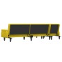 Sofá cama en forma de L terciopelo amarillo 271x140x70 cm de , Sofás - Ref: Foro24-3157280, Precio: 399,97 €, Descuento: %