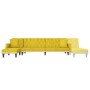 Sofá cama en forma de L terciopelo amarillo 271x140x70 cm de , Sofás - Ref: Foro24-3157280, Precio: 399,97 €, Descuento: %