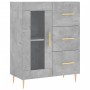 Aparador alto madera contrachapada gris hormigón 69,5x34x180 cm de , Aparadores - Ref: Foro24-3195951, Precio: 165,10 €, Desc...