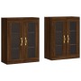 Armarios de pared 2 uds madera de ingeniería marrón roble de , Aparadores - Ref: Foro24-3197928, Precio: 154,42 €, Descuento: %