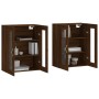 Armarios de pared 2 uds madera de ingeniería marrón roble de , Aparadores - Ref: Foro24-3197928, Precio: 154,42 €, Descuento: %