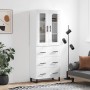 Aparador alto madera contrachapada blanco brillo 69,5x34x180 cm de , Aparadores - Ref: Foro24-3198427, Precio: 206,37 €, Desc...