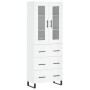 Aparador alto madera contrachapada blanco brillo 69,5x34x180 cm de , Aparadores - Ref: Foro24-3198427, Precio: 206,37 €, Desc...