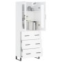 Aparador alto madera contrachapada blanco brillo 69,5x34x180 cm de , Aparadores - Ref: Foro24-3198427, Precio: 206,37 €, Desc...