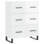 Aparador alto madera contrachapada blanco brillo 69,5x34x180 cm de , Aparadores - Ref: Foro24-3198427, Precio: 206,37 €, Desc...