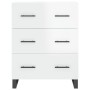 Aparador alto madera contrachapada blanco brillo 69,5x34x180 cm de , Aparadores - Ref: Foro24-3198427, Precio: 206,37 €, Desc...