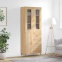 Aparador alto madera contrachapada color roble 69,5x34x180 cm de , Aparadores - Ref: Foro24-3198452, Precio: 173,13 €, Descue...