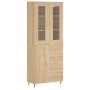 Aparador alto madera contrachapada color roble 69,5x34x180 cm de , Aparadores - Ref: Foro24-3198452, Precio: 173,13 €, Descue...