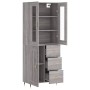 Aparador alto madera contrachapada gris sonoma 69,5x34x180 cm de , Aparadores - Ref: Foro24-3198647, Precio: 170,08 €, Descue...