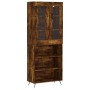 Aparador alto madera contrachapada roble ahumado 69,5x34x180 cm de , Aparadores - Ref: Foro24-3198702, Precio: 123,07 €, Desc...