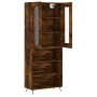 Aparador alto madera contrachapada roble ahumado 69,5x34x180 cm de , Aparadores - Ref: Foro24-3198702, Precio: 123,07 €, Desc...