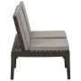 Banco de jardín con cojines plástico gris de vidaXL, Bancos de jardín - Ref: Foro24-315849, Precio: 125,80 €, Descuento: %