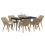 Conjunto de Comedor de Jardín 7 pcs Beige ratán sintético en Mesas de jardín | Comprar online en Foru.es