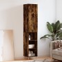 Aparador de madera contrachapada roble ahumado 34,5x34x180 cm de , Aparadores - Ref: Foro24-3198974, Precio: 87,82 €, Descuen...