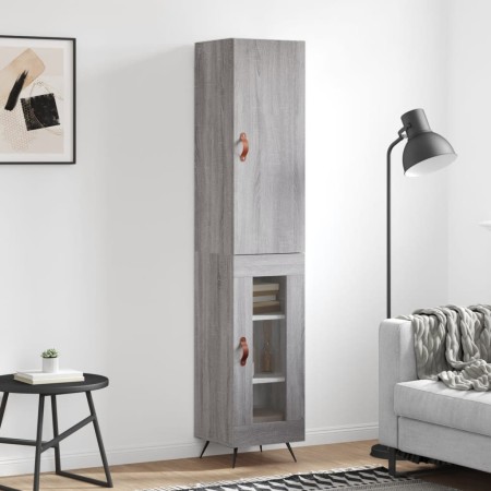 Aparador alto madera contrachapada gris Sonoma 34,5x34x180 cm de , Aparadores - Ref: Foro24-3199023, Precio: 100,35 €, Descue...