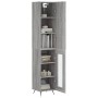 Aparador alto madera contrachapada gris Sonoma 34,5x34x180 cm de , Aparadores - Ref: Foro24-3199023, Precio: 100,35 €, Descue...