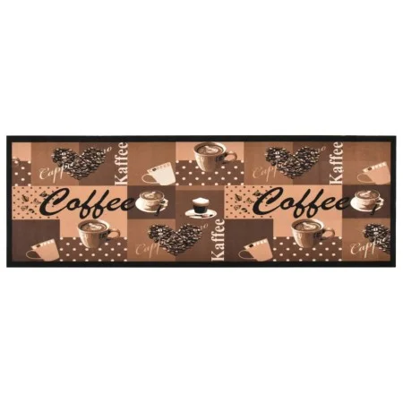 Alfombra de cocina lavable Coffee marrón 60x180 cm de vidaXL, Felpudos - Ref: Foro24-315971, Precio: 47,71 €, Descuento: %