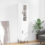 Aparador alto madera contrachapada blanco brillo 34,5x34x180 cm de , Aparadores - Ref: Foro24-3199179, Precio: 119,35 €, Desc...
