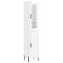 Aparador alto madera contrachapada blanco brillo 34,5x34x180 cm de , Aparadores - Ref: Foro24-3199179, Precio: 119,35 €, Desc...
