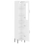 Aparador alto madera contrachapada blanco brillo 34,5x34x180 cm de , Aparadores - Ref: Foro24-3199179, Precio: 119,35 €, Desc...