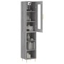 Aparador alto madera contrachapada gris Sonoma 34,5x34x180 cm de , Aparadores - Ref: Foro24-3199359, Precio: 91,67 €, Descuen...