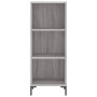 Aparador alto madera contrachapada gris Sonoma 34,5x34x180 cm de , Aparadores - Ref: Foro24-3199367, Precio: 97,53 €, Descuen...