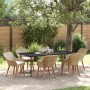 Conjunto de Comedor de Jardín 7 pcs Beige ratán sintético en Mesas de jardín | Comprar online en Foru.es