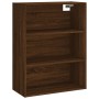 Aparador alto madera contrachapada marrón roble 69,5x34x180 cm de , Aparadores - Ref: Foro24-3189532, Precio: 157,84 €, Descu...