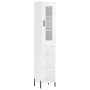 Aparador alto madera contrachapada blanco brillo 34,5x34x180 cm de , Aparadores - Ref: Foro24-3199371, Precio: 105,00 €, Desc...