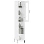 Aparador alto madera contrachapada blanco brillo 34,5x34x180 cm de , Aparadores - Ref: Foro24-3199371, Precio: 105,00 €, Desc...