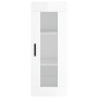 Aparador alto madera contrachapada blanco brillo 34,5x34x180 cm de , Aparadores - Ref: Foro24-3199371, Precio: 105,00 €, Desc...