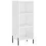 Aparador alto madera contrachapada blanco brillo 34,5x34x180 cm de , Aparadores - Ref: Foro24-3199371, Precio: 105,00 €, Desc...