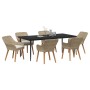 Conjunto de Comedor de Jardín 7 pcs Beige ratán sintético en Mesas de jardín | Comprar online en Foru.es