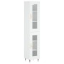 Aparador alto madera contrachapada blanco 34,5x34x180 cm de , Aparadores - Ref: Foro24-3199409, Precio: 101,29 €, Descuento: %