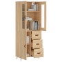 Aparador alto madera contrachapada color roble 69,5x34x180 cm de , Aparadores - Ref: Foro24-3198444, Precio: 168,17 €, Descue...