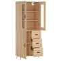 Aparador alto madera contrachapada color roble 69,5x34x180 cm de , Aparadores - Ref: Foro24-3198444, Precio: 168,17 €, Descue...