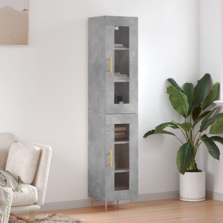 Aparador de madera contrachapada gris hormigón 34,5x34x180 cm de , Aparadores - Ref: Foro24-3199421, Precio: 99,43 €, Descuen...