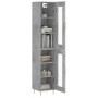 Aparador de madera contrachapada gris hormigón 34,5x34x180 cm de , Aparadores - Ref: Foro24-3199421, Precio: 99,43 €, Descuen...