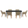 Conjunto de Comedor de Jardín 7 pcs Beige ratán sintético en Mesas de jardín | Comprar online en Foru.es