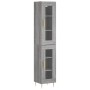 Aparador alto madera contrachapada gris Sonoma 34,5x34x180 cm de , Aparadores - Ref: Foro24-3199423, Precio: 102,68 €, Descue...