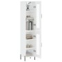 Aparador alto madera contrachapada blanco brillo 34,5x34x180 cm de , Aparadores - Ref: Foro24-3199435, Precio: 117,96 €, Desc...