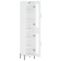 Aparador alto madera contrachapada blanco brillo 34,5x34x180 cm de , Aparadores - Ref: Foro24-3199435, Precio: 117,96 €, Desc...