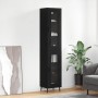 Aparador de madera contrachapada negro 34,5x34x180 cm de , Aparadores - Ref: Foro24-3199442, Precio: 110,75 €, Descuento: %
