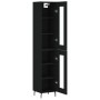 Aparador de madera contrachapada negro 34,5x34x180 cm de , Aparadores - Ref: Foro24-3199442, Precio: 110,75 €, Descuento: %