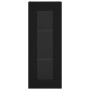 Aparador de madera contrachapada negro 34,5x34x180 cm de , Aparadores - Ref: Foro24-3199442, Precio: 110,75 €, Descuento: %