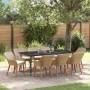 Conjunto de Comedor de Jardín 9 pcs Beige ratán sintético en Mesas de jardín | Comprar online en Foru.es