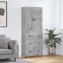 Aparador alto madera contrachapada gris hormigón 69,5x34x180 cm de , Aparadores - Ref: Foro24-3199765, Precio: 167,90 €, Desc...